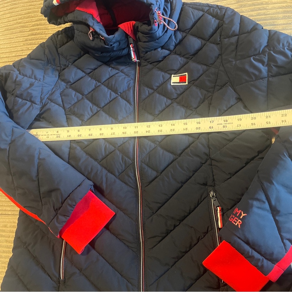 Tommy Hilfiger Women's Large Jacket Black Puffer Packable Lightweight VTG - Picture 7 of 11